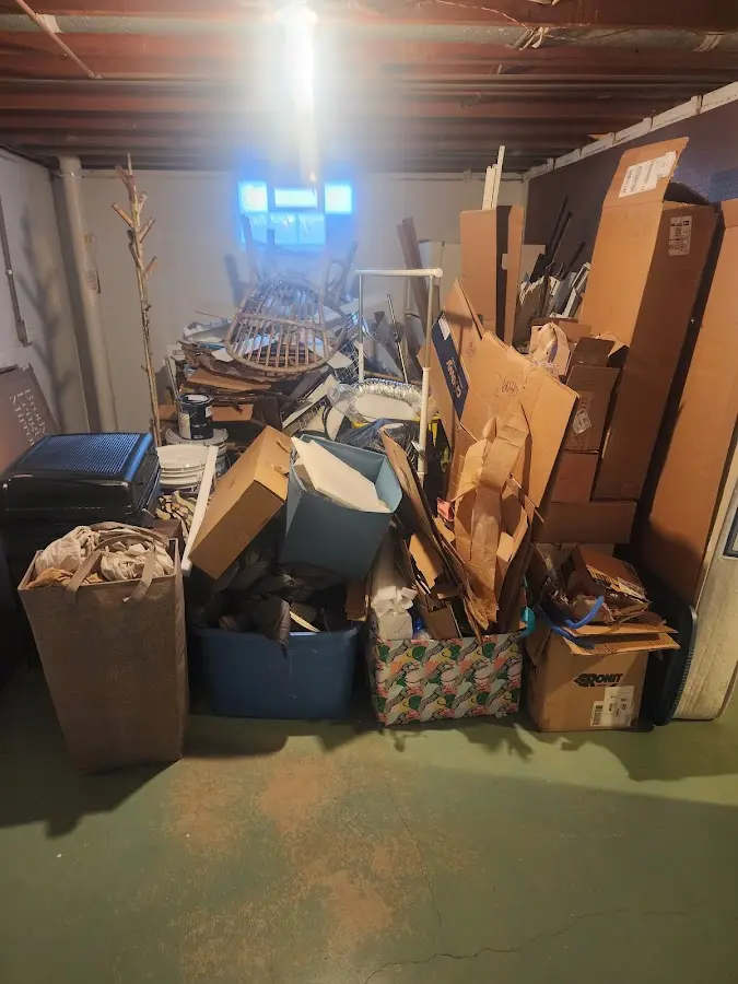 Roll-off dumpster container at job site for Concrete Dumpster Rental in Streetsboro